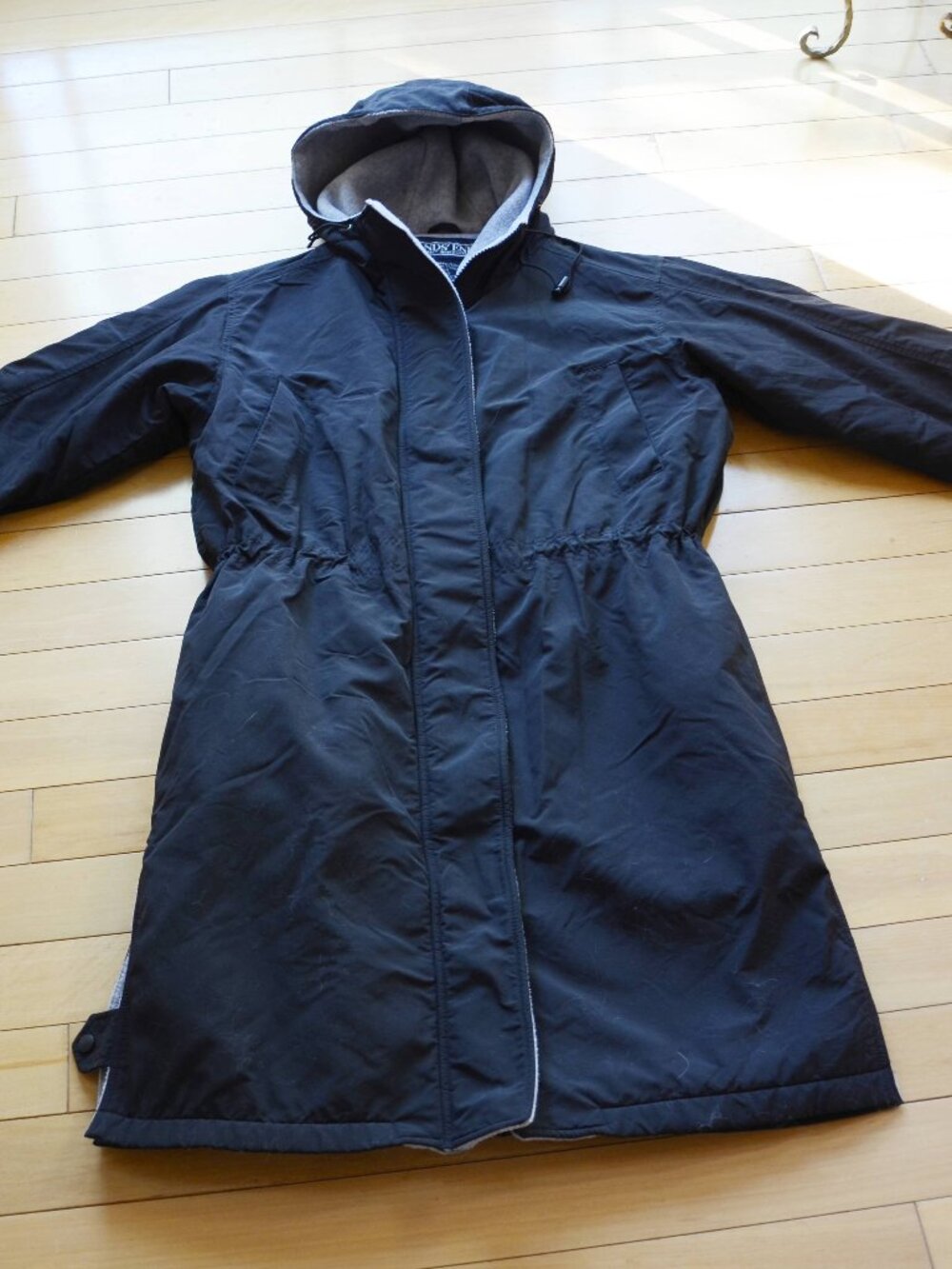 Lands' End long winter parka black size M 10-12